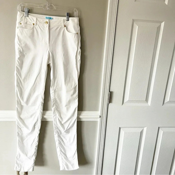 J. Mclaughlin White Straight Leg Lexi Pants Size 2 - Picture 1 of 5